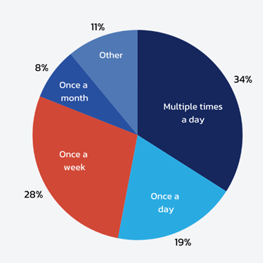 How often do you use AI solutions for IP, Questel